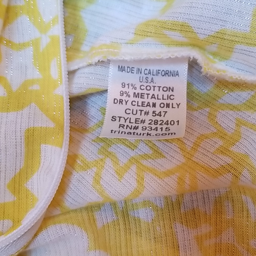 Trina Turk Los Angeles Sleeveless Metallic/Yellow - Picture 9 of 15